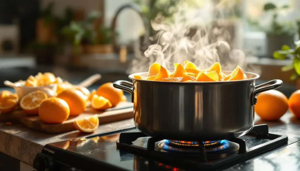 גלה מדוע הרתחת קליפות תפוז מפיצה ניחוח רענן ומרענן בכל הבית, יוצרת אווירה חמה ונעימה.