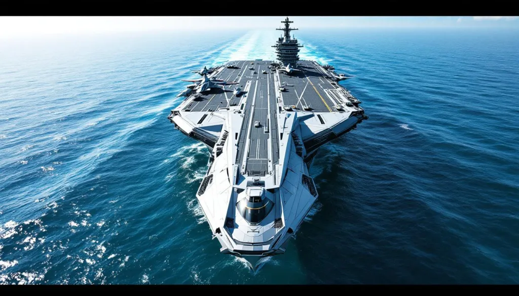גלה את נושאת המטוסים הענקית עם הממדים המדהימים שמעוררים דמיון והשראה בכל מי שרואה אותה.