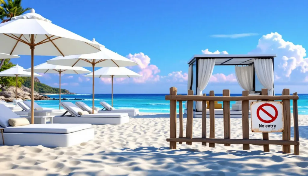 גלה מדוע החופים המקומיים אסורים לגרים אך פתוחים לתיירים עשירים, ומה המשמעויות החברתיות והכלכליות מאחורי התופעה.